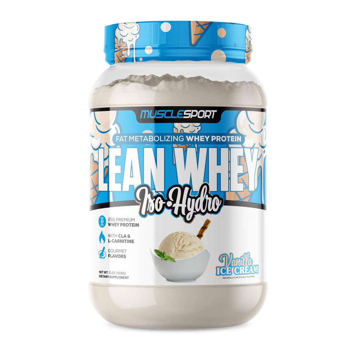 Musclesport Lean Whey Vanilla Ice Cream protein powder